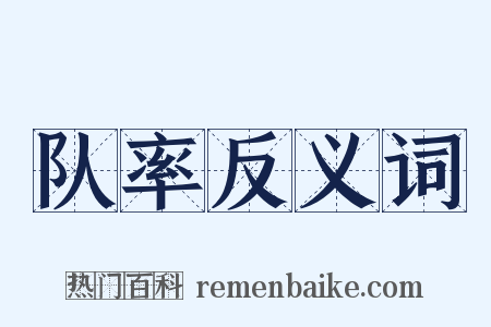 队率反义词是什么意思的图片